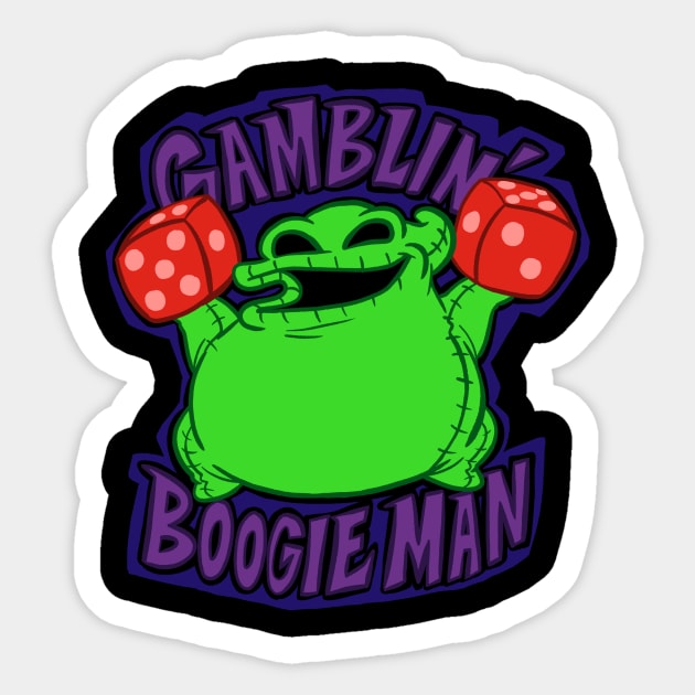 Gamblin' Boogie Man Sticker by FuchsiaNeko